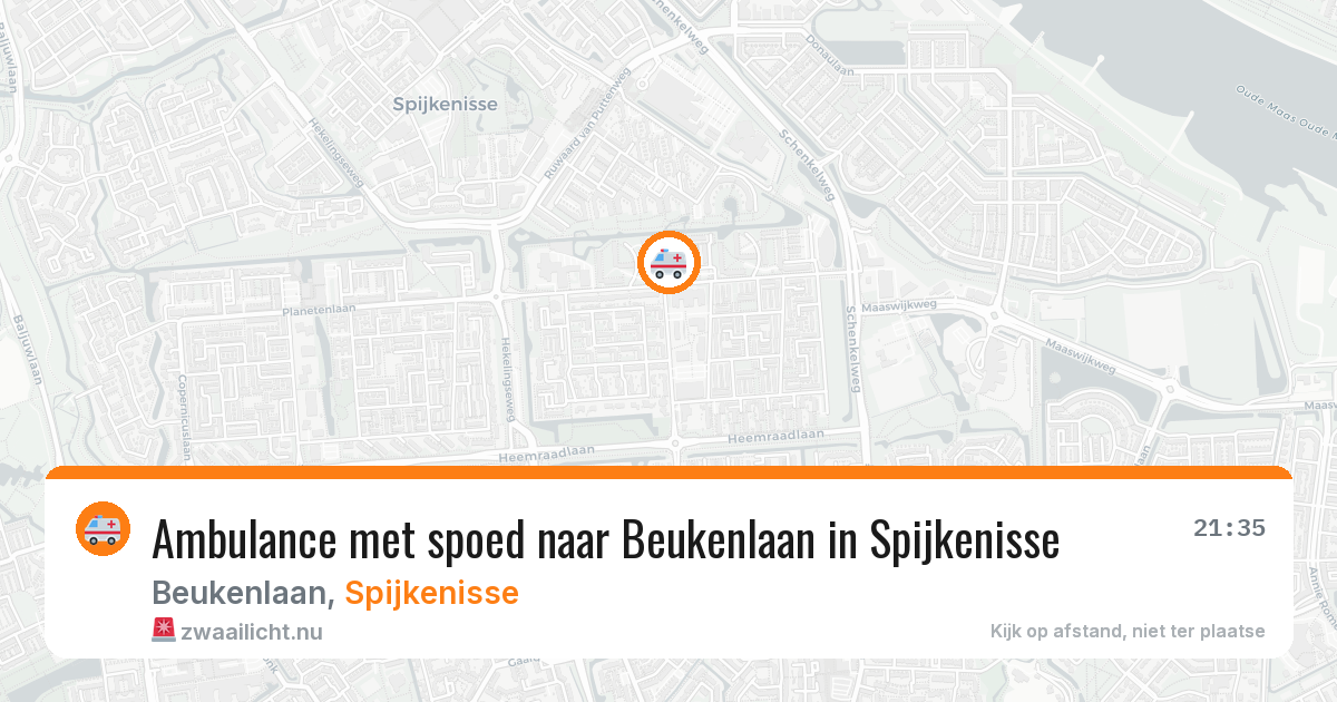 Ambulance met spoed naar Beukenlaan in Spijkenisse — 17 jul 2026