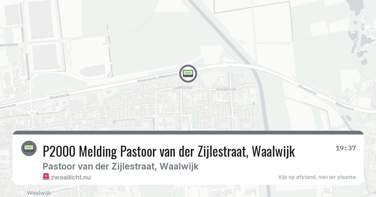 P2000 Melding Pastoor van der Zijlestraat, Waalwijk — 16 jul 2026
