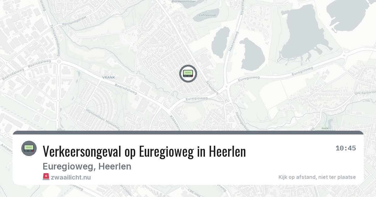 Verkeersongeval op Euregioweg in Heerlen — 25 mei 2026