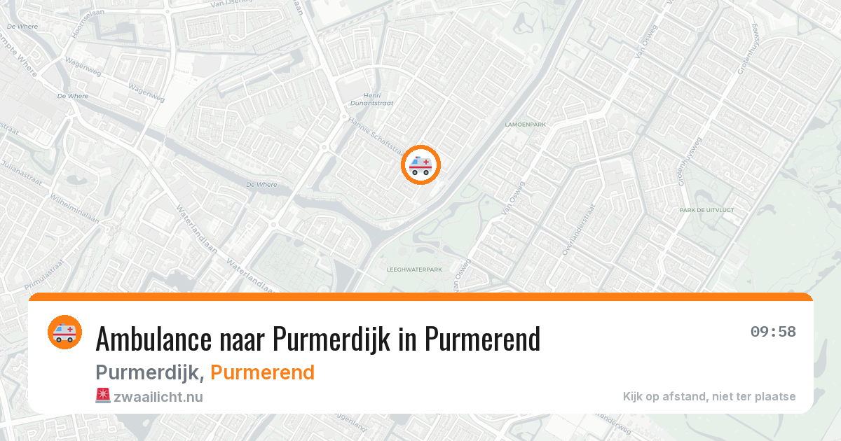 Ambulance naar Purmerdijk in Purmerend — 22 mrt 2026