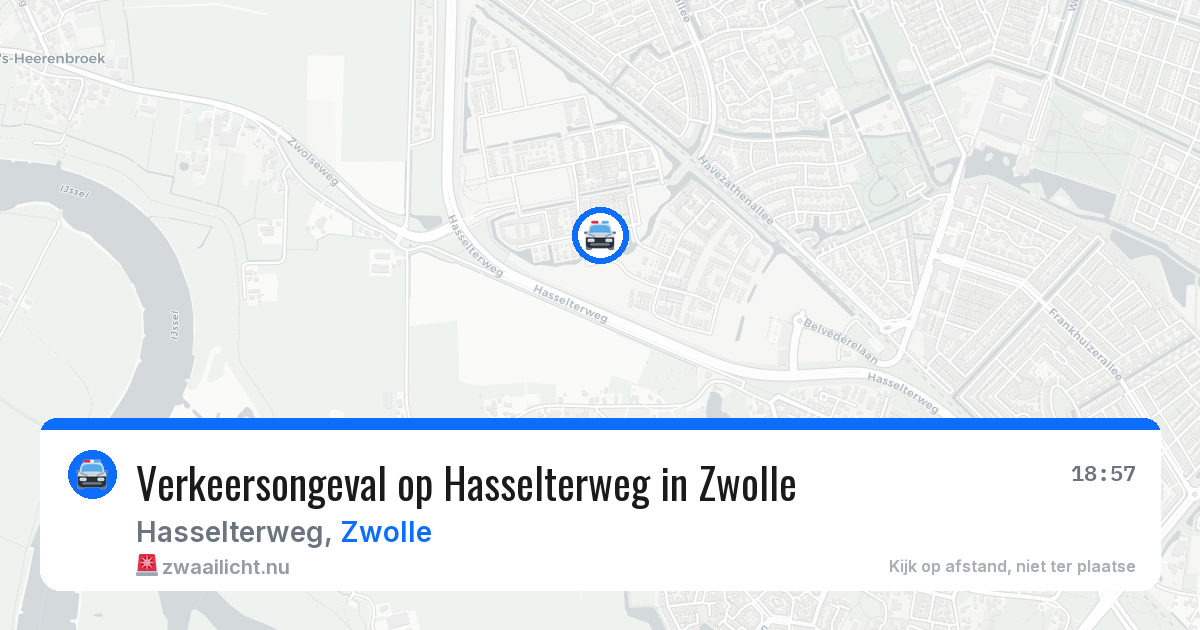 Verkeersongeval op Hasselterweg in Zwolle — 21 jul 2026