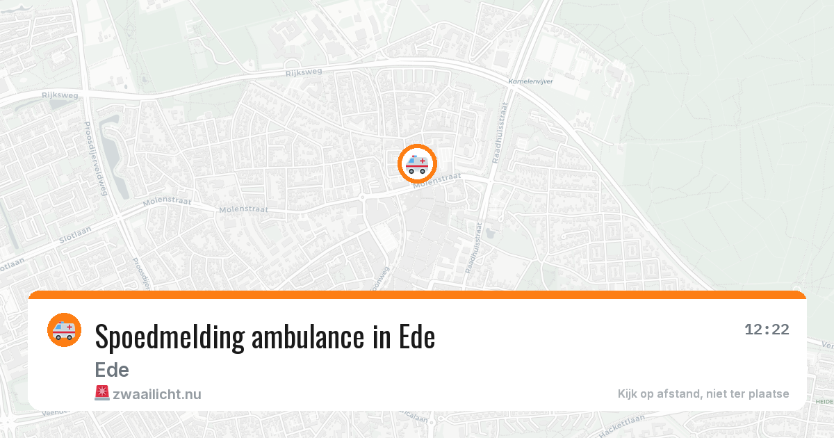 Spoedmelding ambulance in Ede — 17 jan 2026