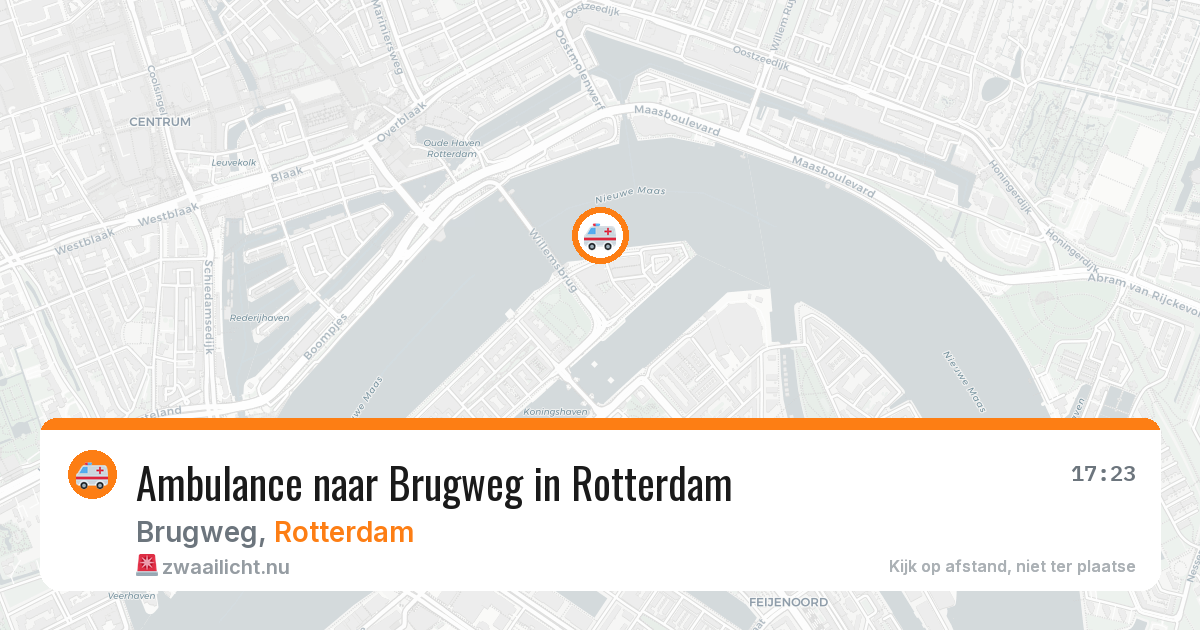 Ambulance naar Brugweg in Rotterdam — 16 jul 2026