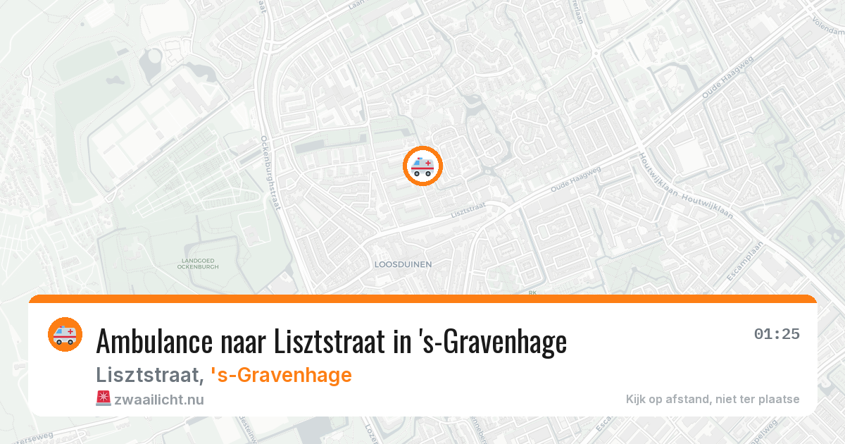 Ambulance naar Lisztstraat in 's-Gravenhage — 24 jul 2026