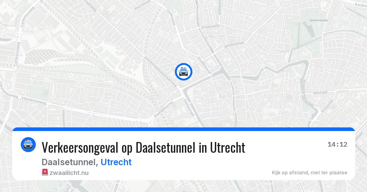 Verkeersongeval op Daalsetunnel in Utrecht — 15 jul 2026