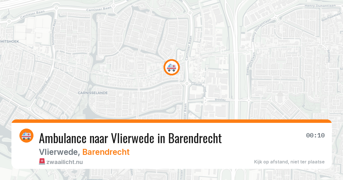 Ambulance naar Vlierwede in Barendrecht — 22 jul 2026