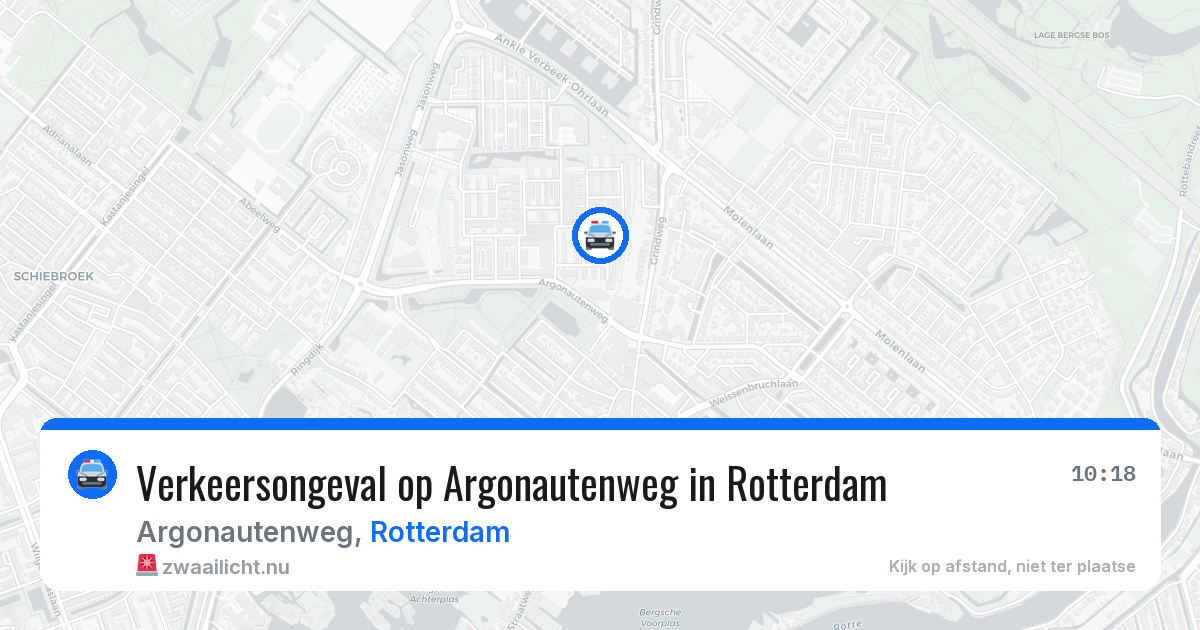 Verkeersongeval op Argonautenweg in Rotterdam — 11 jul 2026