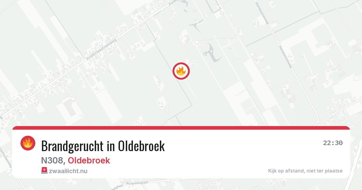 Brandgerucht in Oldebroek — 31 mei 2026
