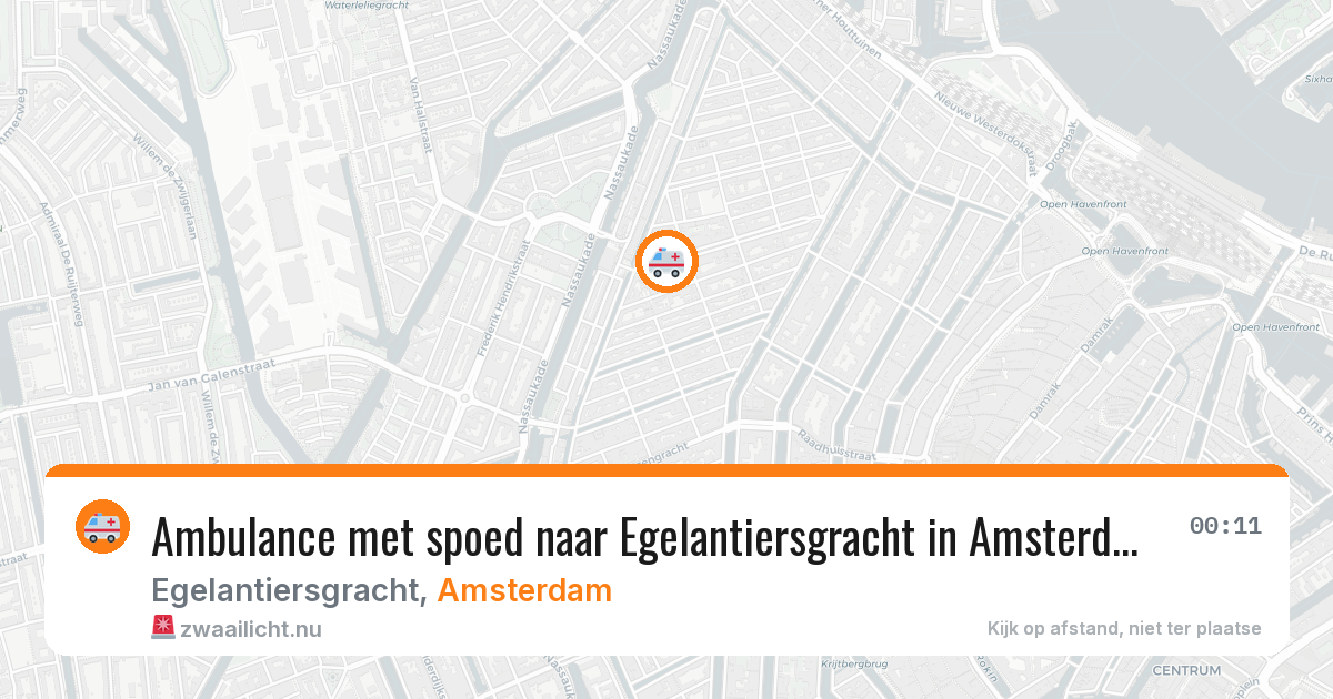 Ambulance met spoed naar Egelantiersgracht in Amsterdam — 16 jul 2026