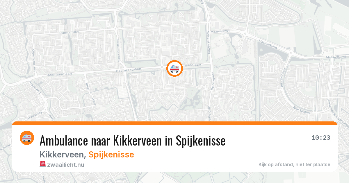 Ambulance naar Kikkerveen in Spijkenisse — 20 mrt 2026