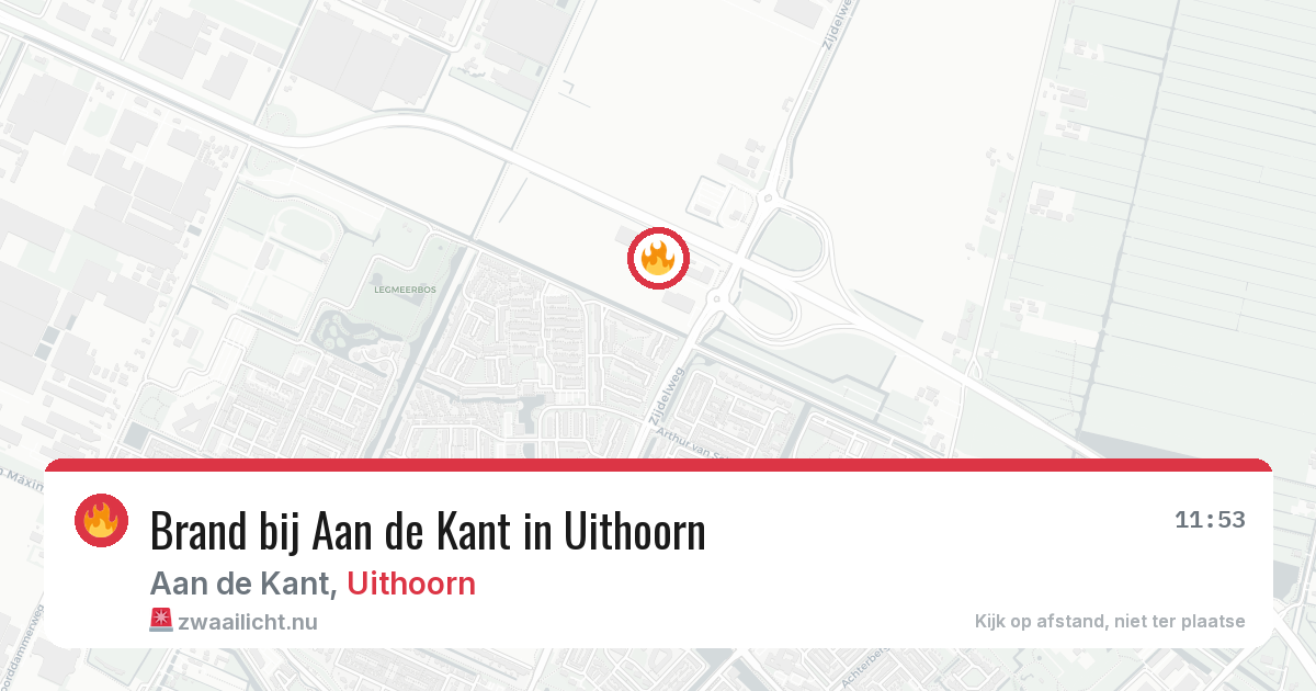 Brand bij Aan de Kant in Uithoorn — 4 apr 2026