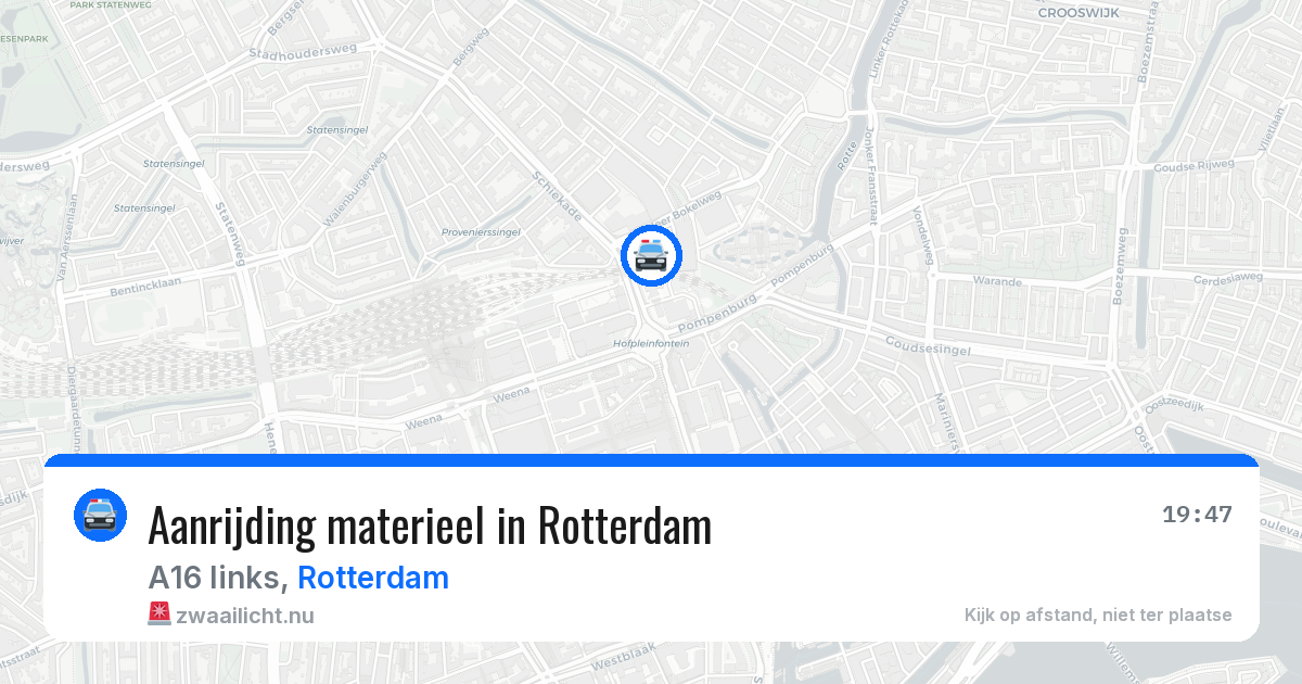 Aanrijding materieel in Rotterdam — 10 jul 2026