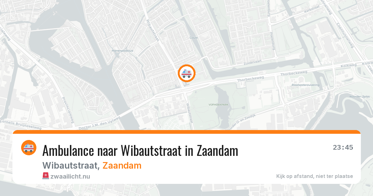 Ambulance naar Wibautstraat in Zaandam — 23 mei 2026