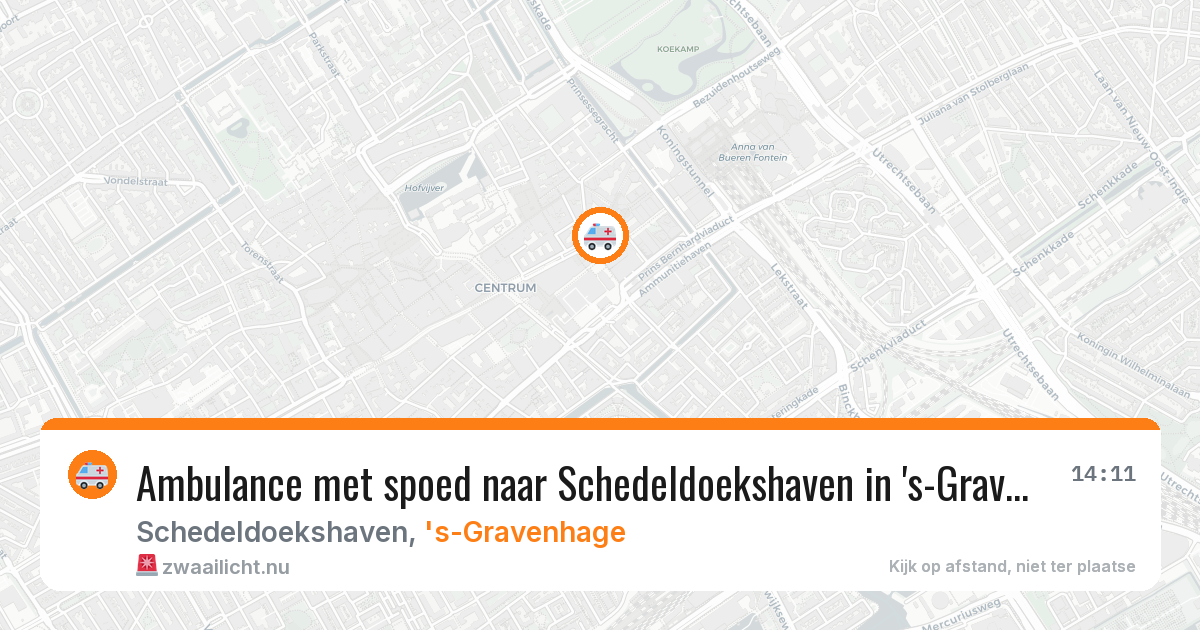 Ambulance met spoed naar Schedeldoekshaven in 's-Gravenhage — 10 jul 2026