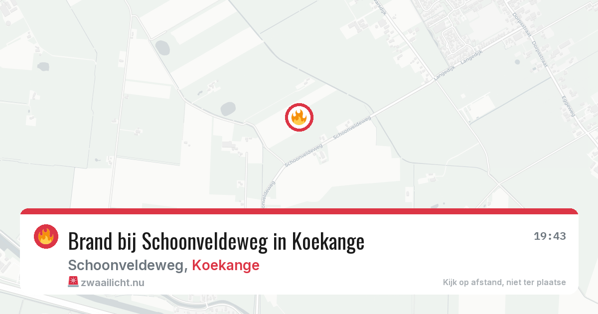 Brand bij Schoonveldeweg in Koekange — 17 jul 2026