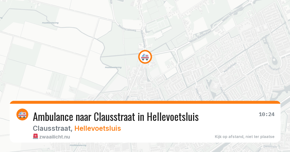 Ambulance naar Clausstraat in Hellevoetsluis — 16 jul 2026