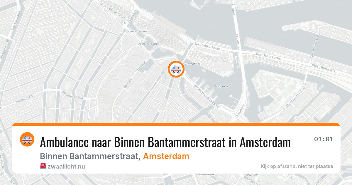 Ambulance naar Binnen Bantammerstraat in Amsterdam — 31 mei 2026