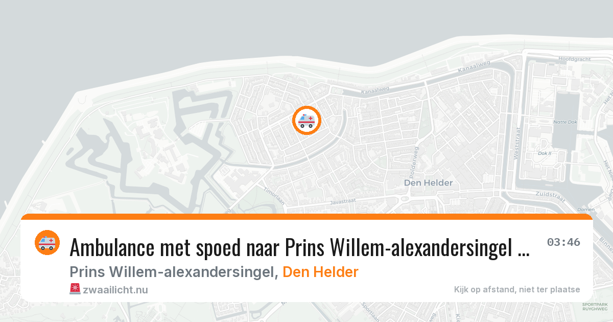 Ambulance met spoed naar Prins Willem-alexandersingel in Den Helder — 11 jul 2026