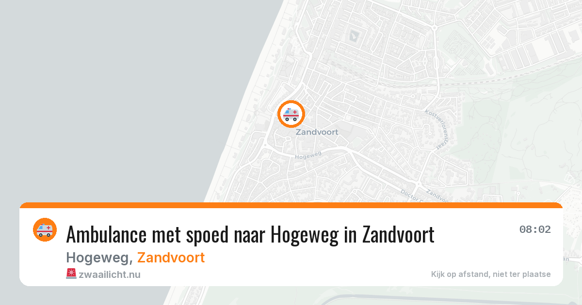 Ambulance met spoed naar Hogeweg in Zandvoort — 10 apr 2026