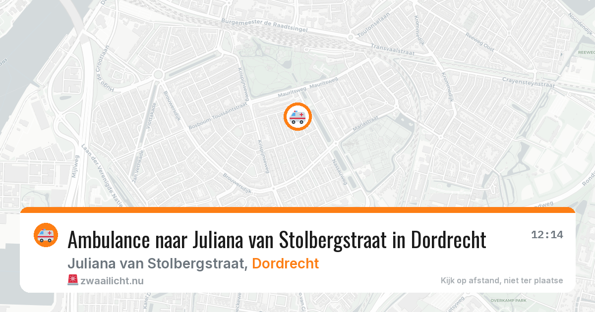 Ambulance naar Juliana van Stolbergstraat in Dordrecht — 15 jul 2026