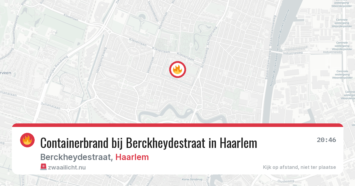 Containerbrand bij Berckheydestraat in Haarlem — 25 mei 2026