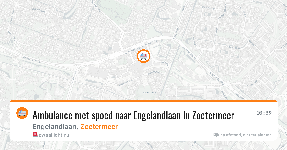 Ambulance met spoed naar Engelandlaan in Zoetermeer — 13 apr 2026
