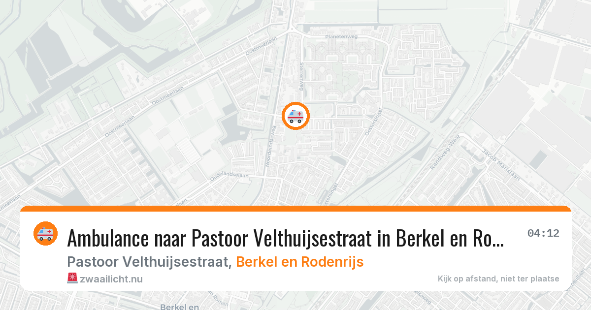 Ambulance naar Pastoor Velthuijsestraat in Berkel en Rodenrijs — 27 mei 2026