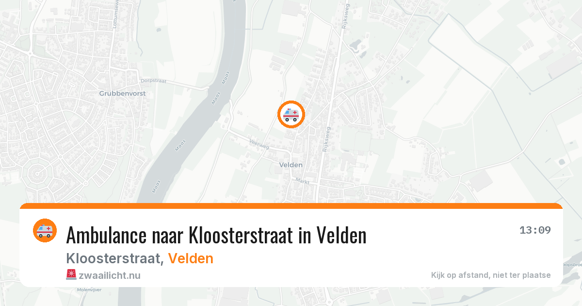 Ambulance naar Kloosterstraat in Velden — 13 jul 2026