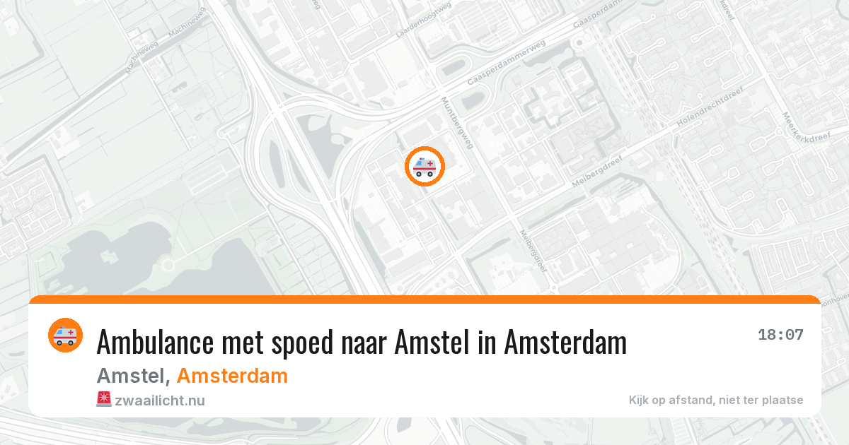 Ambulance met spoed naar Amstel in Amsterdam — 27 apr 2026