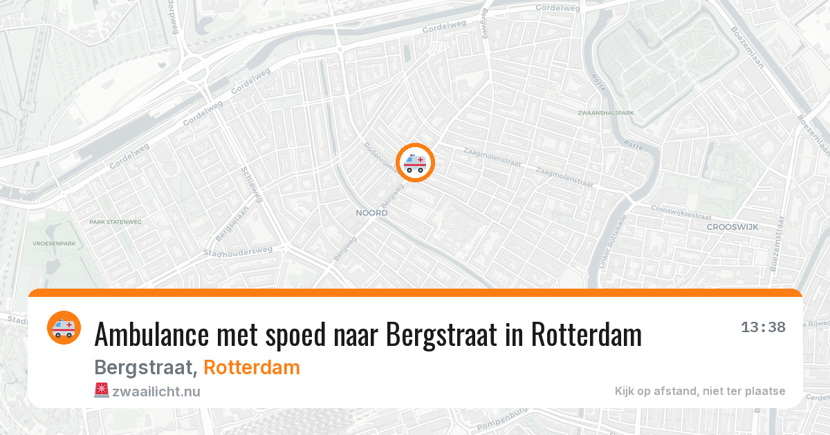 Ambulance met spoed naar Bergstraat in Rotterdam — 23 jul 2026