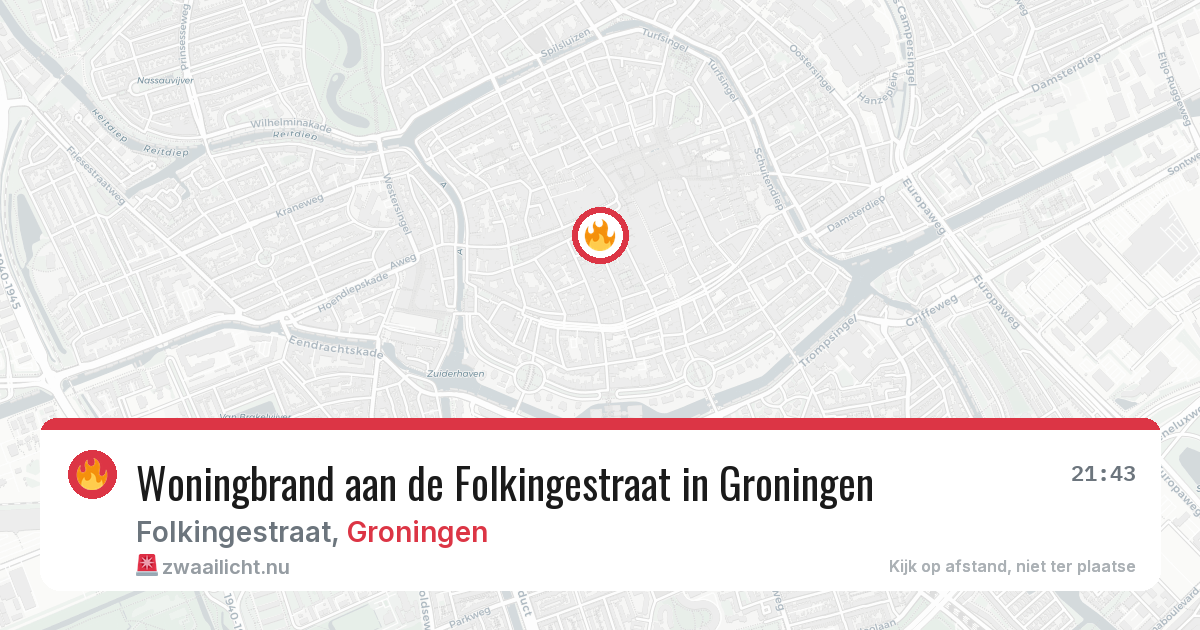 Woningbrand aan de Folkingestraat in Groningen — 20 mei 2026