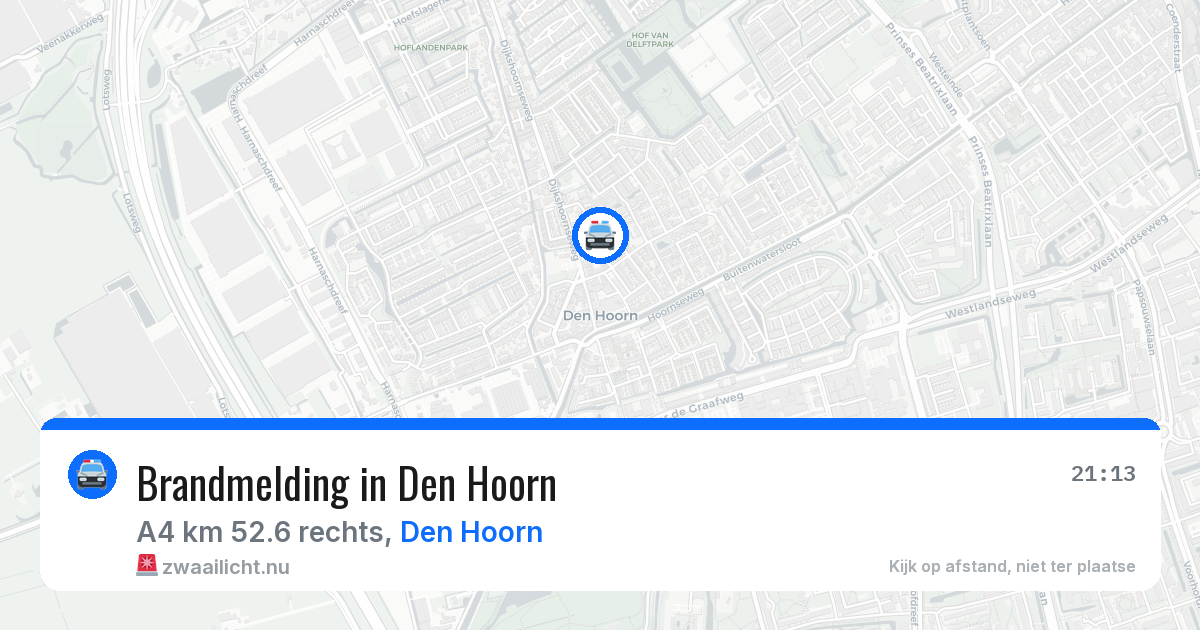 Brandmelding in Den Hoorn — 18 jul 2026