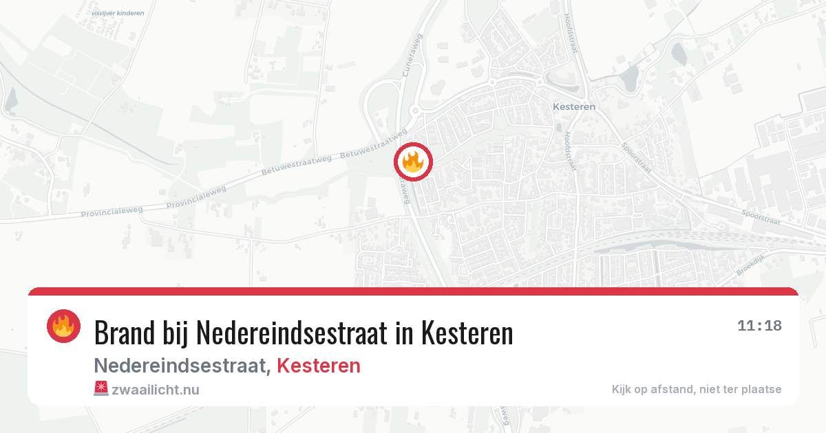 Brand bij Nedereindsestraat in Kesteren — 25 jul 2026