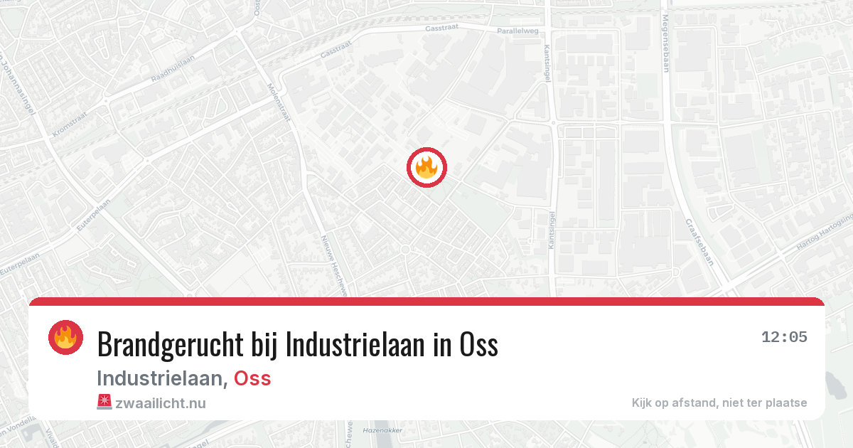 Brandgerucht bij Industrielaan in Oss — 24 jul 2026