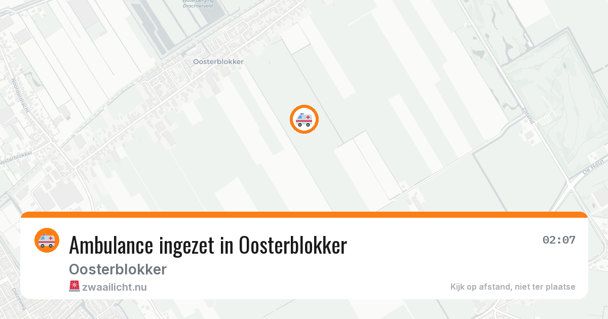 Ambulance ingezet in Oosterblokker — 23 mei 2026