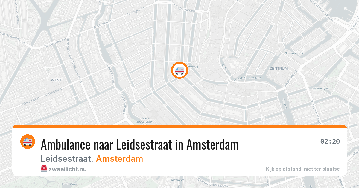 Ambulance naar Leidsestraat in Amsterdam — 31 mei 2026
