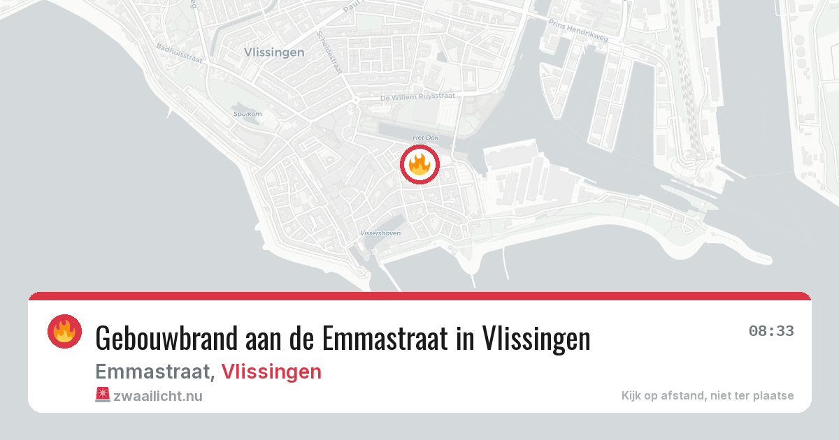 Gebouwbrand aan de Emmastraat in Vlissingen — 21 mrt 2026