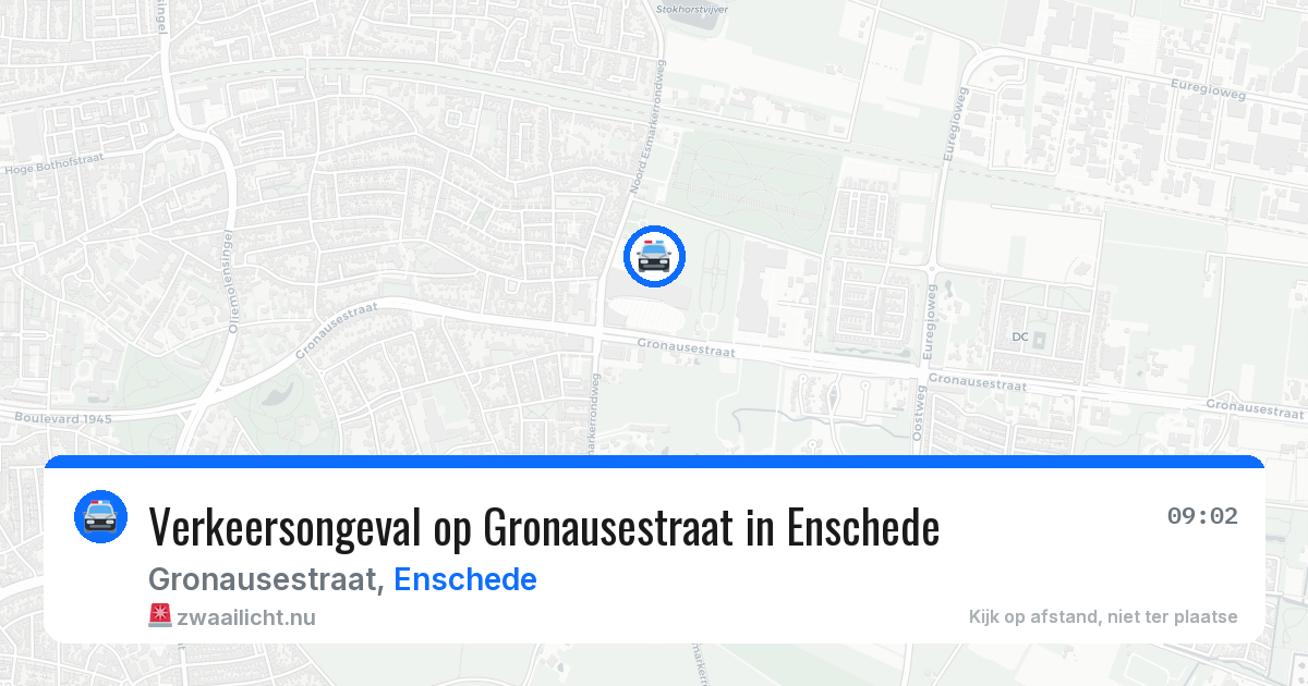 Verkeersongeval op Gronausestraat in Enschede — 9 feb 2026