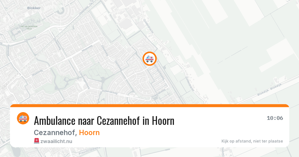 Ambulance naar Cezannehof in Hoorn — 25 jul 2026