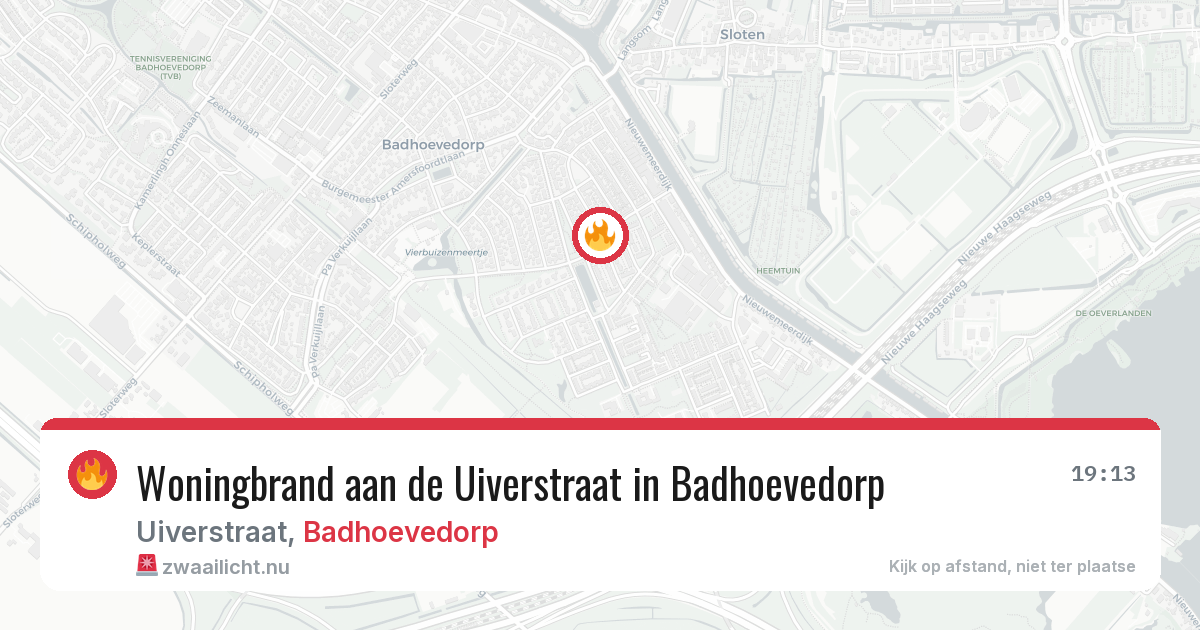 Woningbrand aan de Uiverstraat in Badhoevedorp — 10 feb 2026