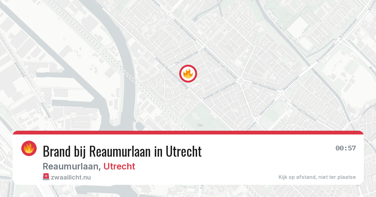 Brand bij Reaumurlaan in Utrecht — 25 mei 2026