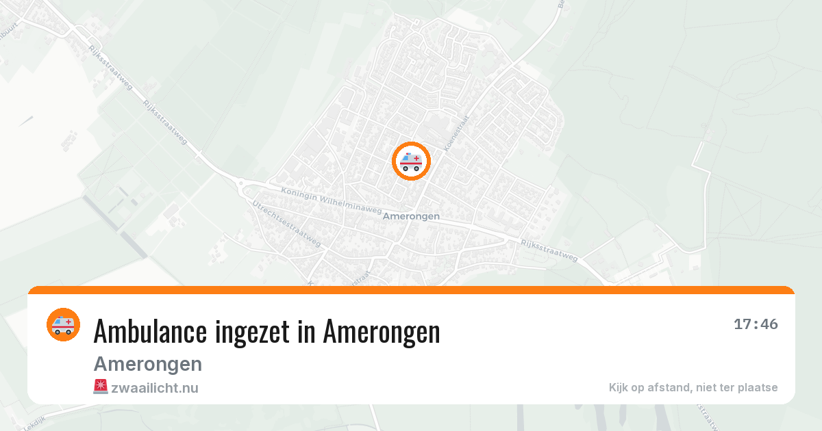 Ambulance ingezet in Amerongen — 17 jul 2026
