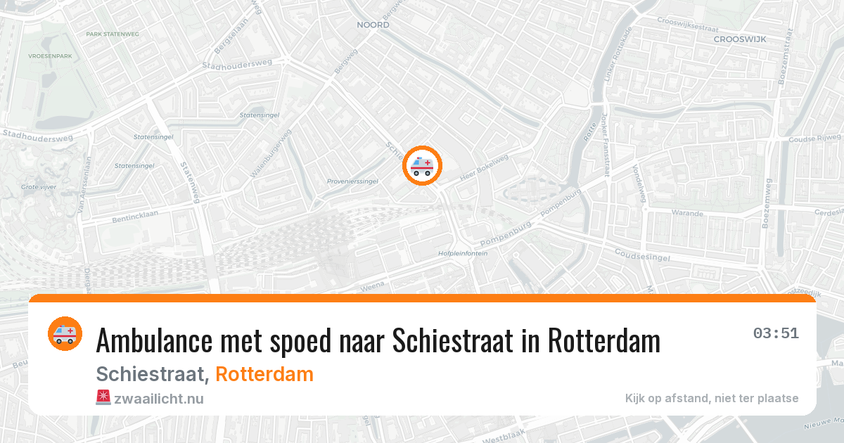 Ambulance met spoed naar Schiestraat in Rotterdam — 25 jul 2026