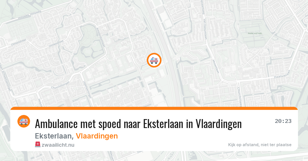 Ambulance met spoed naar Eksterlaan in Vlaardingen — 26 mrt 2026