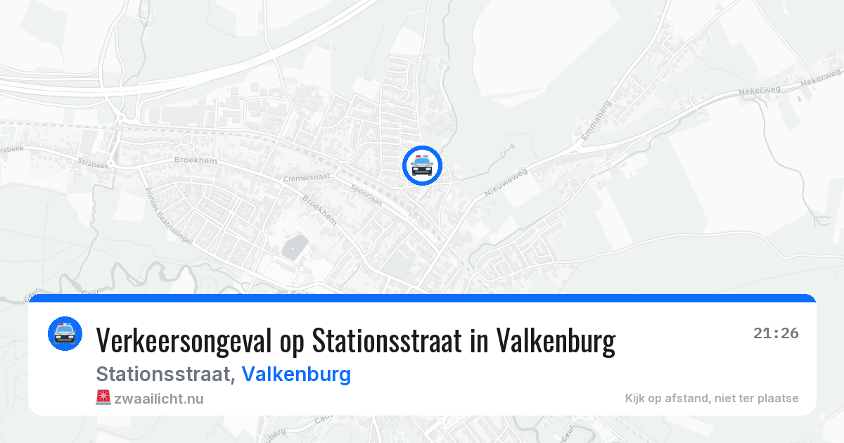 Verkeersongeval op Stationsstraat in Valkenburg — 27 jan 2026