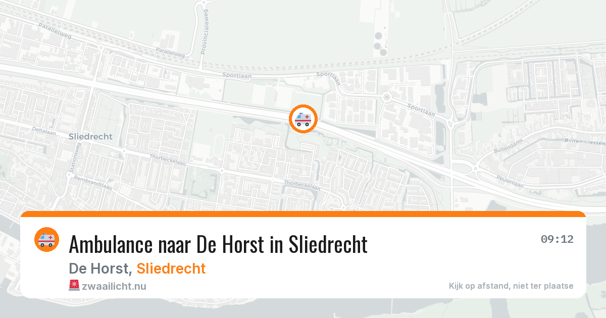 Ambulance naar De Horst in Sliedrecht — 14 jul 2026
