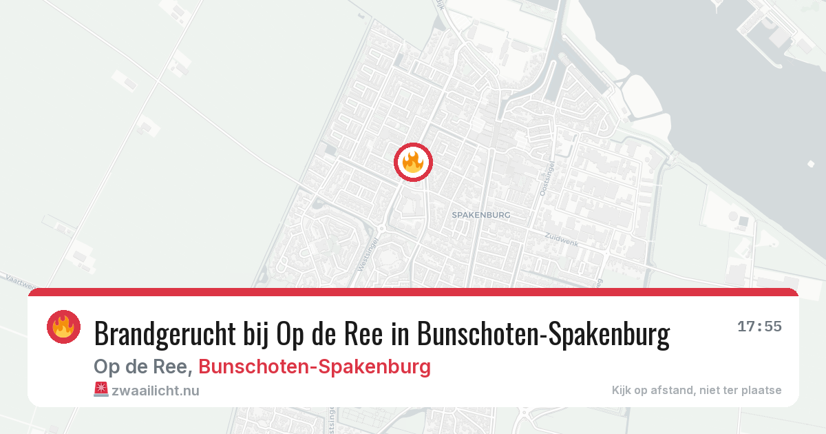 Brandgerucht bij Op de Ree in Bunschoten-Spakenburg — 13 mei 2026