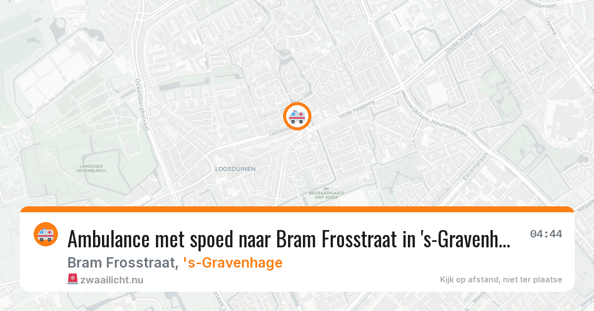 Ambulance met spoed naar Bram Frosstraat in 's-Gravenhage — 31 mei 2026