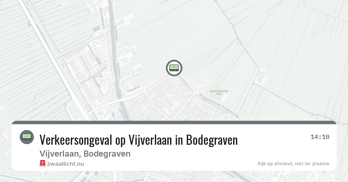 Verkeersongeval op Vijverlaan in Bodegraven — 21 feb 2026