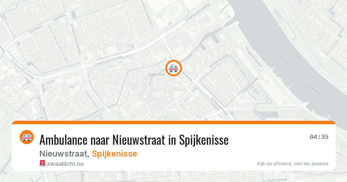 Ambulance naar Nieuwstraat in Spijkenisse — 19 jul 2026